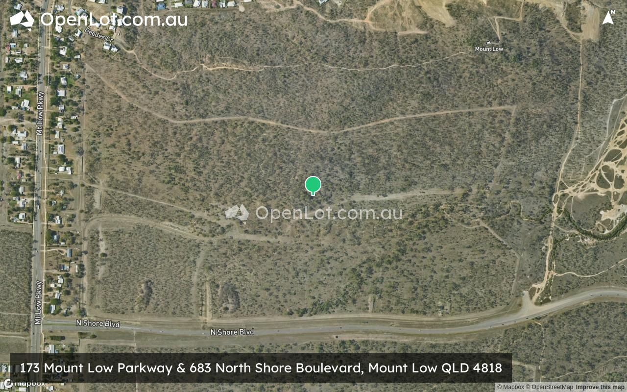 Satellite image for 173 Mount Low Parkway & 683 North Shore Boulevard, Mount Low QLD 4818