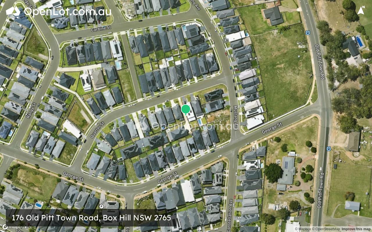 Satellite image for 176 Old Pitt Town Road, Box Hill NSW 2765