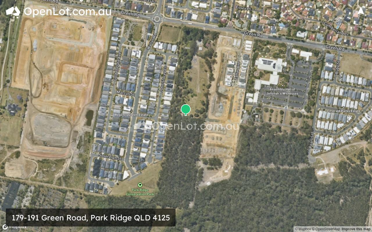 Satellite image for 179-191 Green Road, Park Ridge QLD 4125
