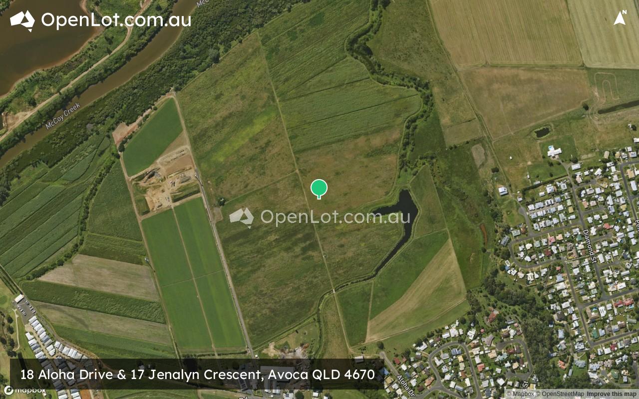 Satellite image for 18 Aloha Drive & 17 Jenalyn Crescent, Avoca QLD 4670