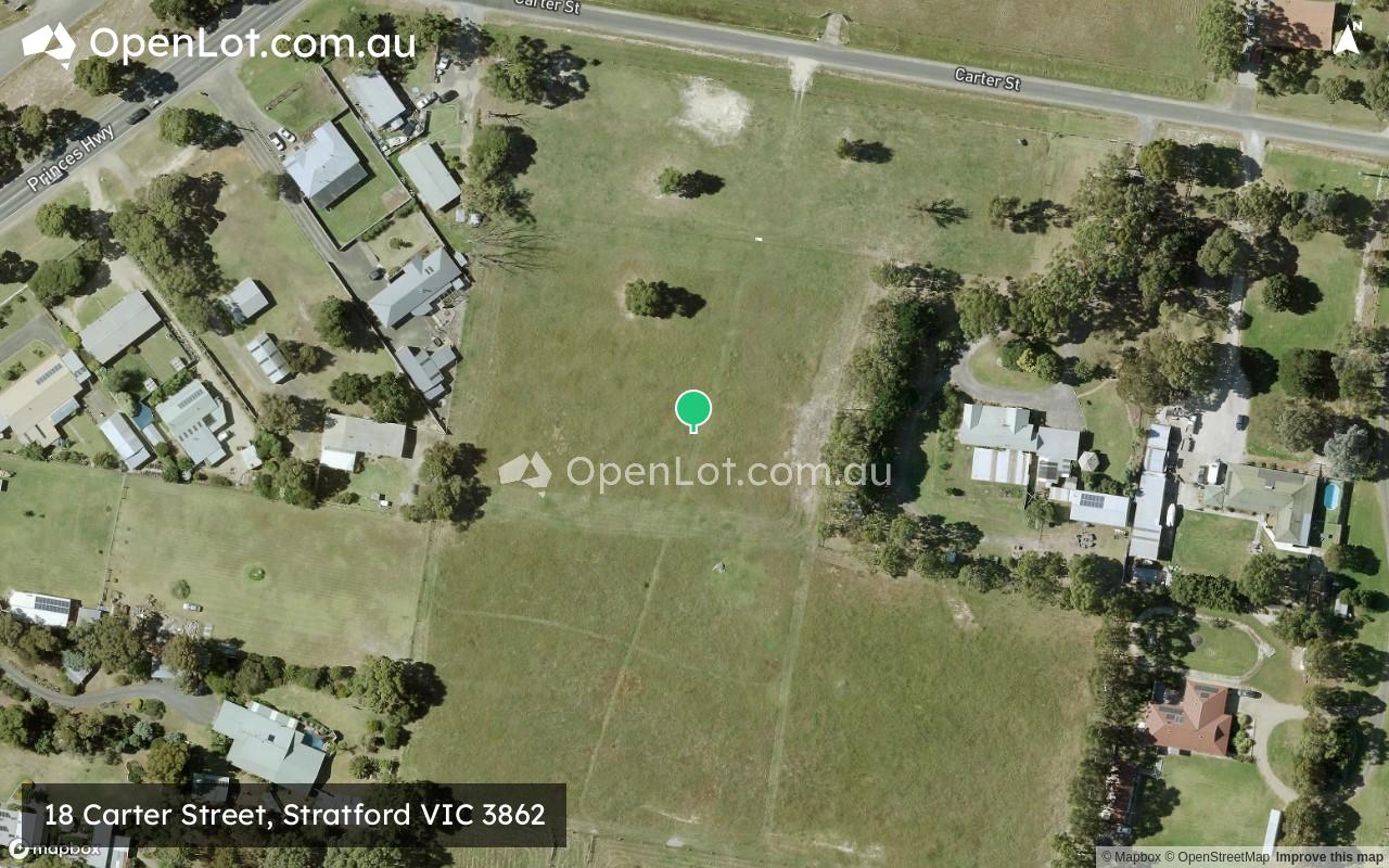 Satellite image for 18 Carter Street, Stratford VIC 3862