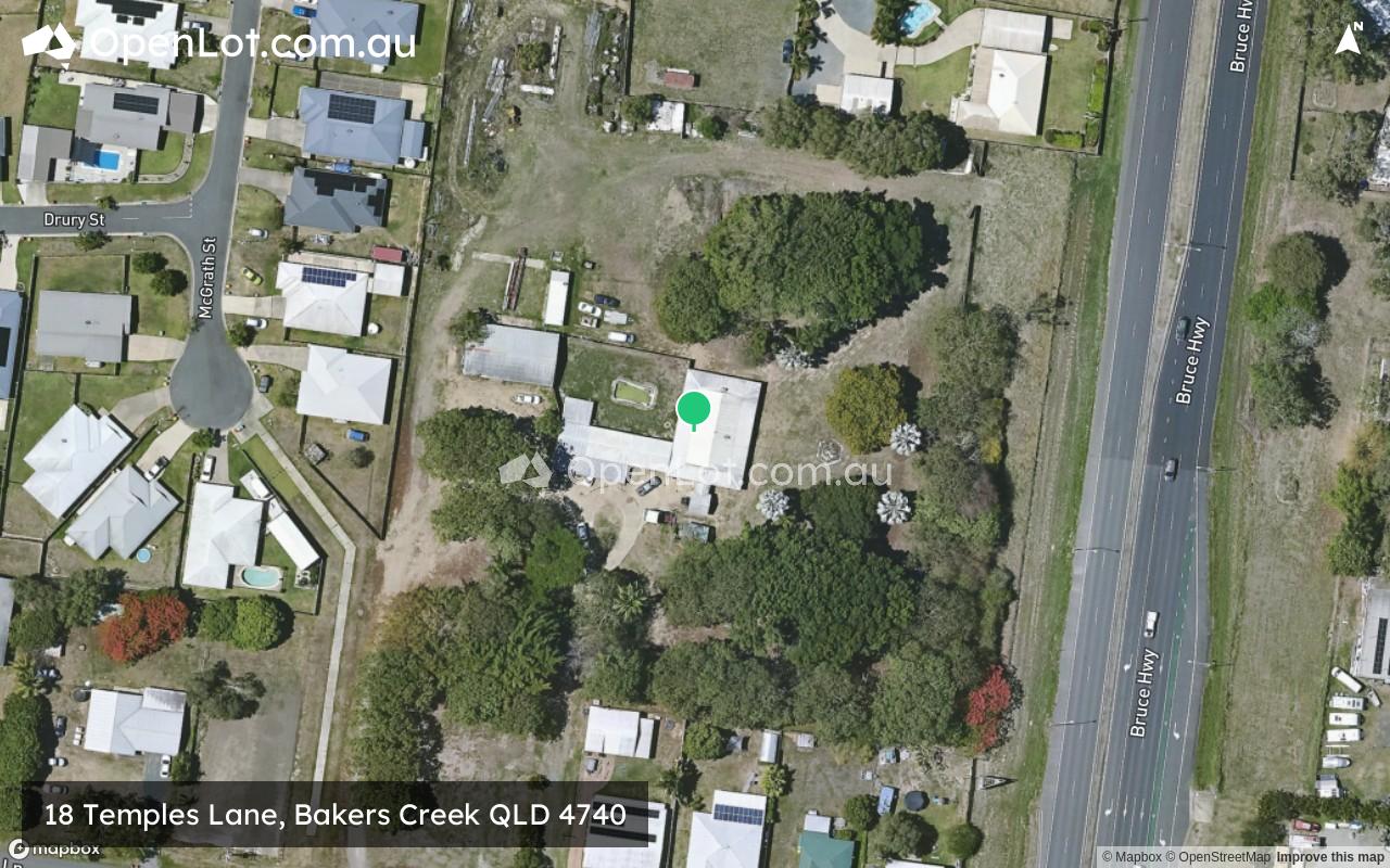 Satellite image for 18 Temples Lane, Bakers Creek QLD 4740