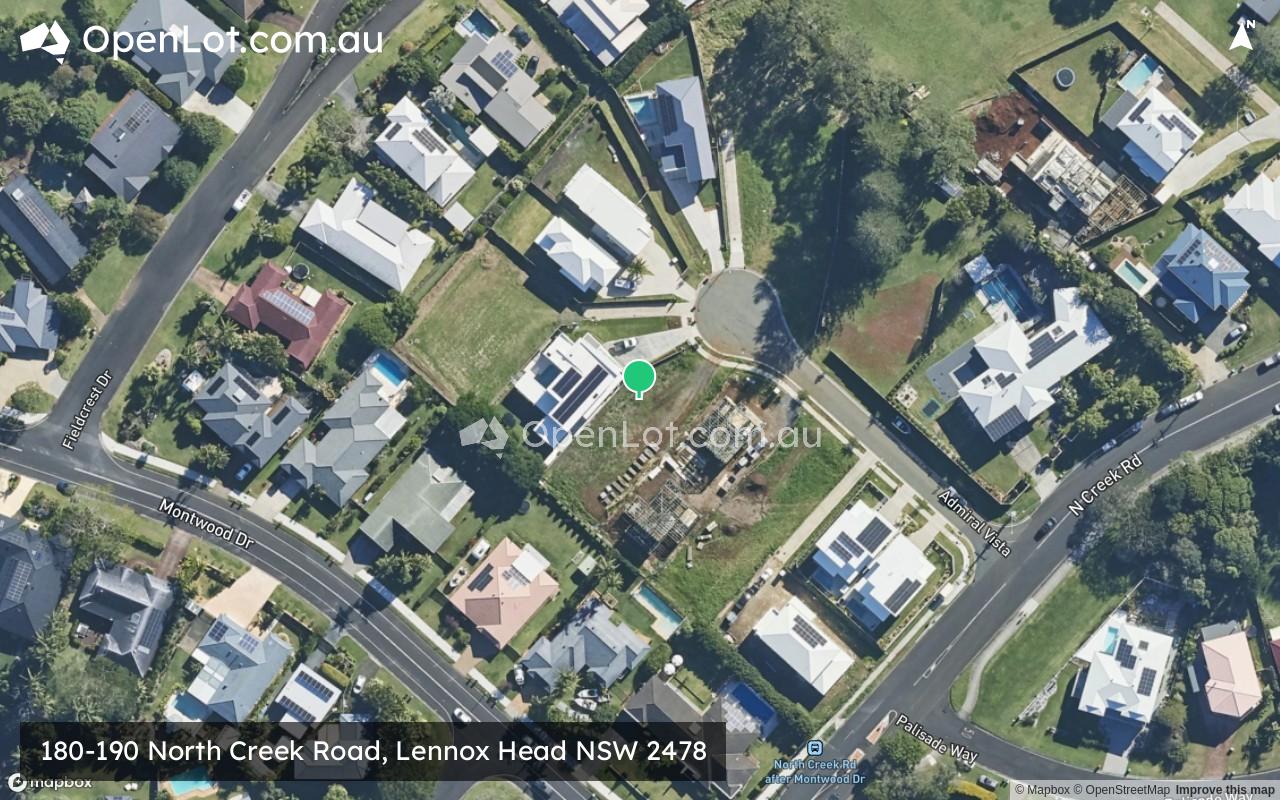 Satellite image for 180-190 North Creek Road, Lennox Head NSW 2478