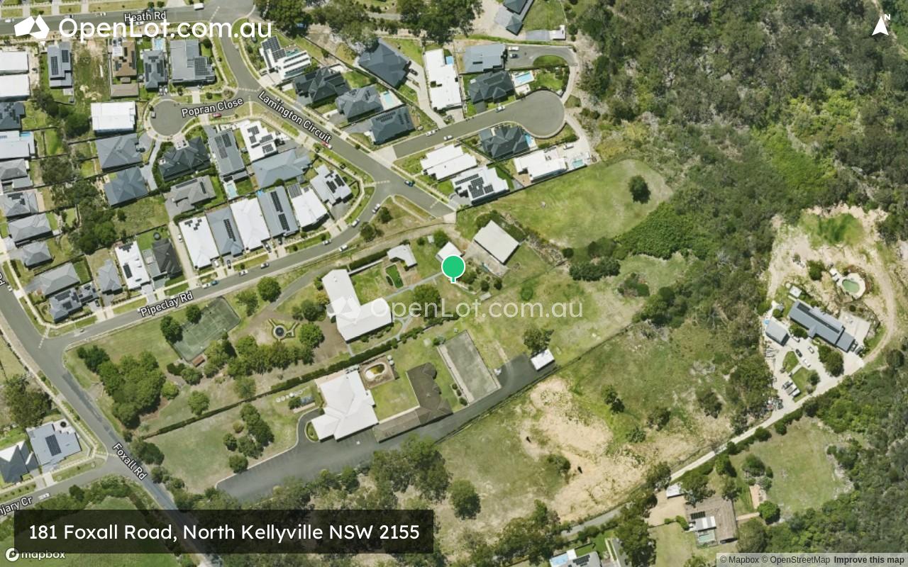 Satellite image for 181 Foxall Road, North Kellyville NSW 2155