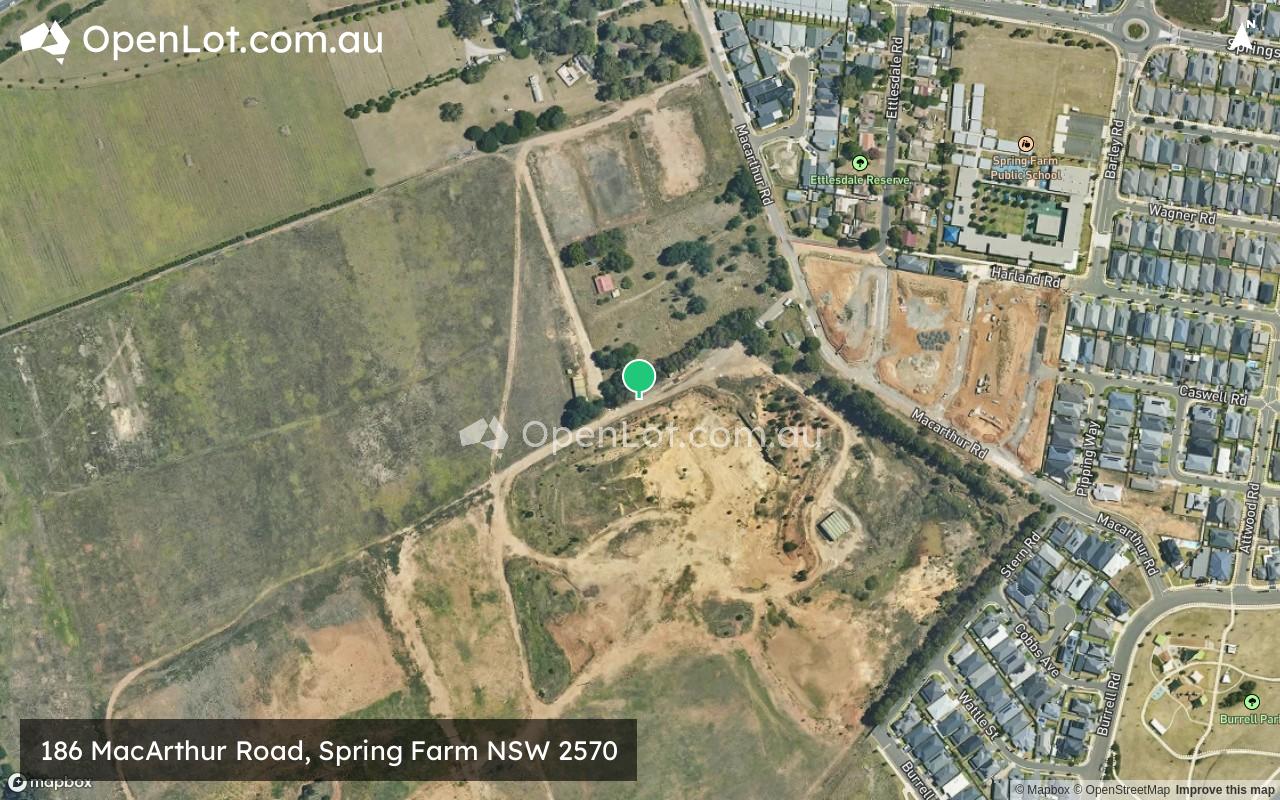 Satellite image for 186 MacArthur Road, Spring Farm NSW 2570