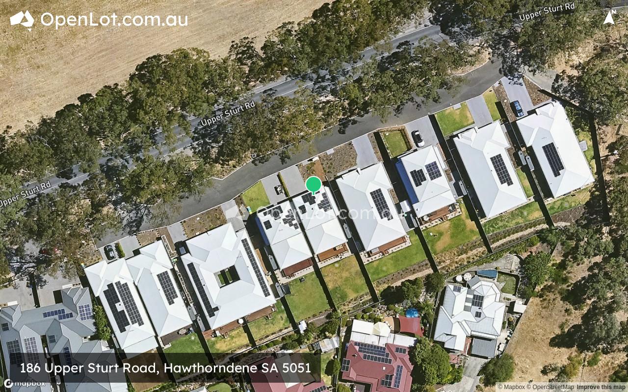 Satellite image for 186 Upper Sturt Road, Hawthorndene SA 5051
