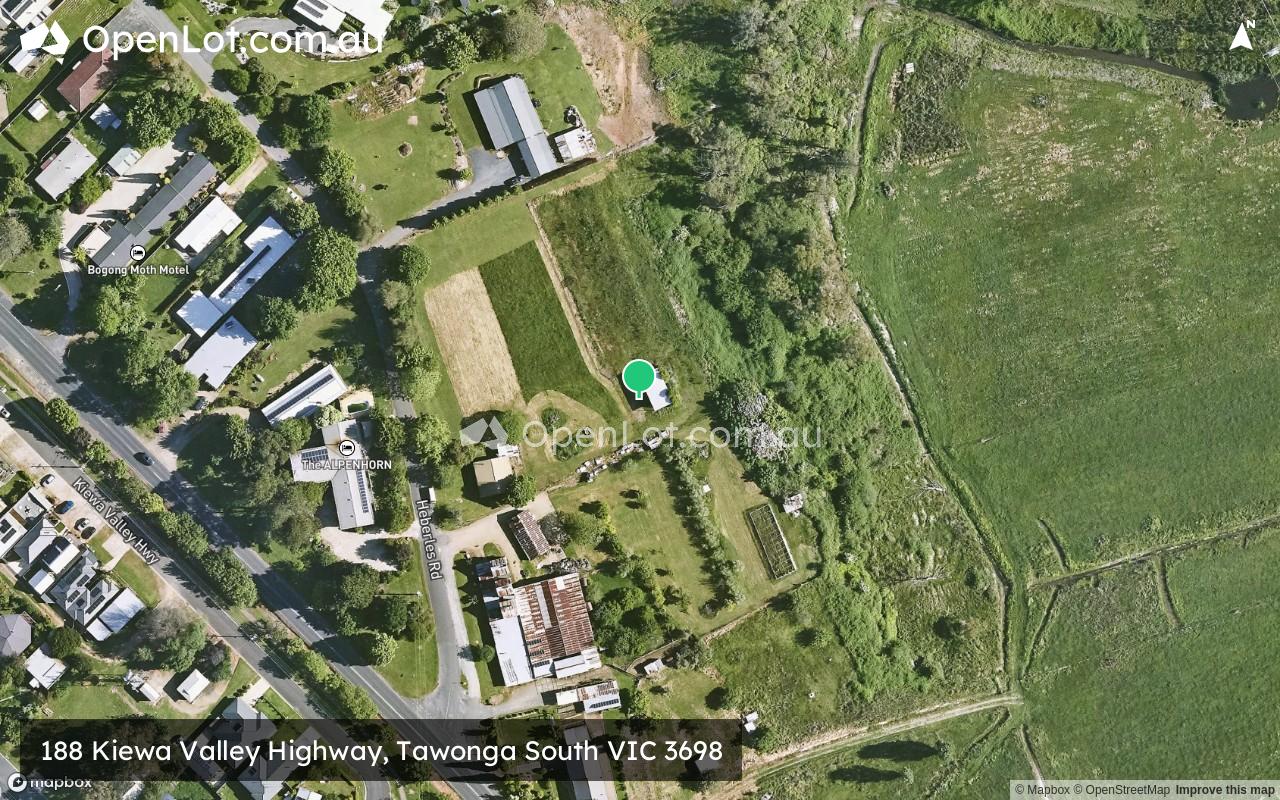 Satellite image for 188 Kiewa Valley Highway, Tawonga South VIC 3698