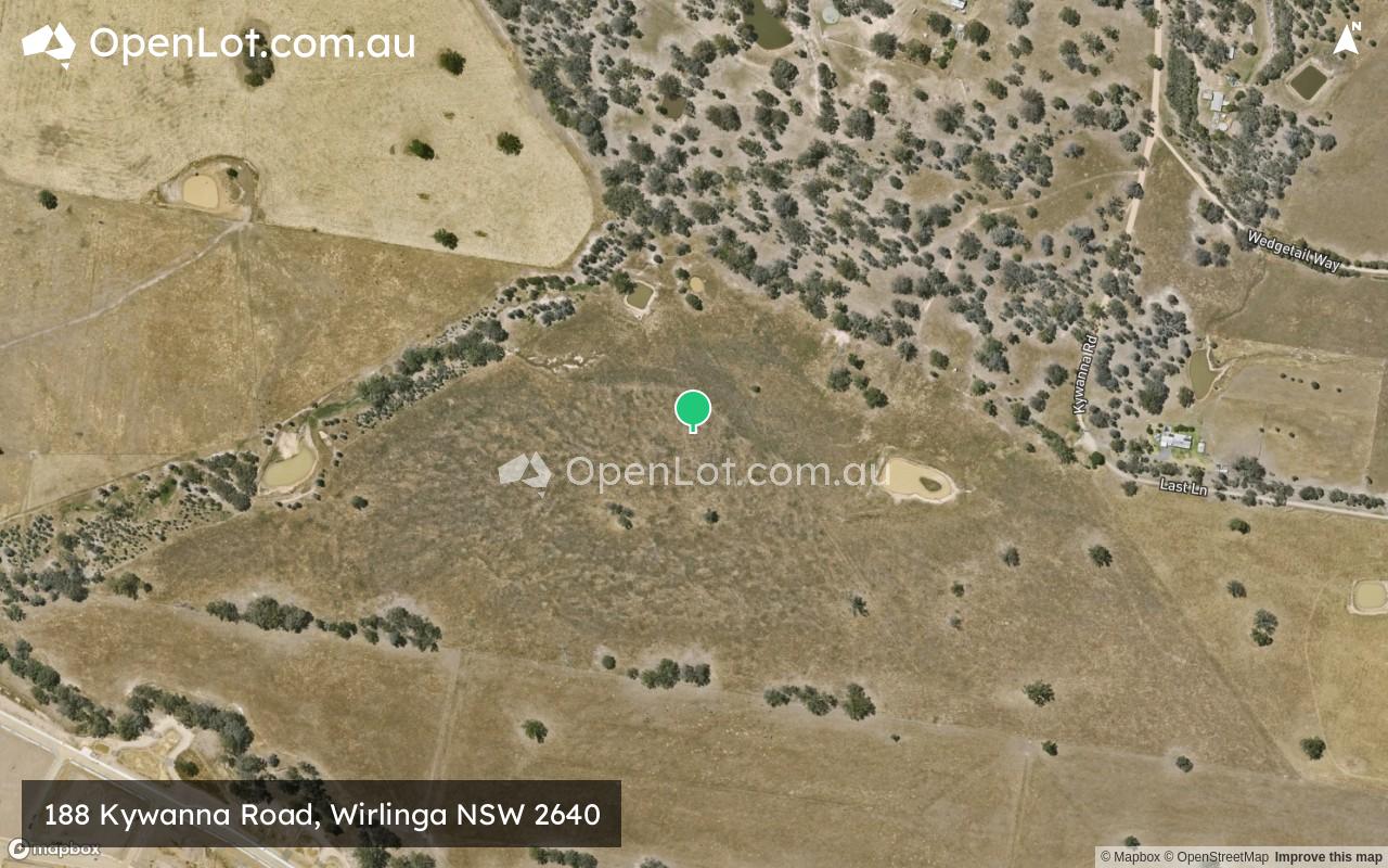 Satellite image for 188 Kywanna Road, Wirlinga NSW 2640