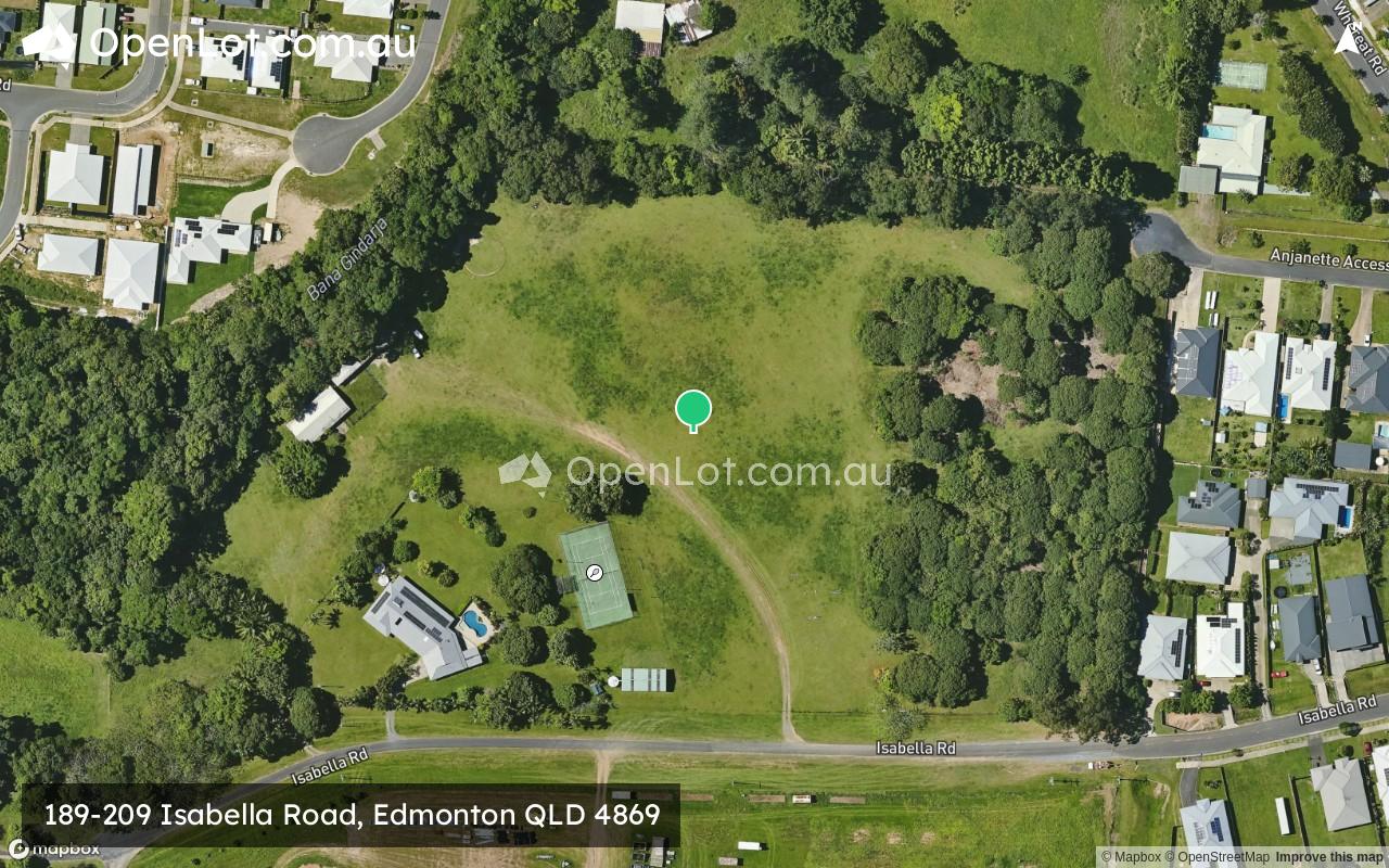 Satellite image for 189-209 Isabella Road, Edmonton QLD 4869
