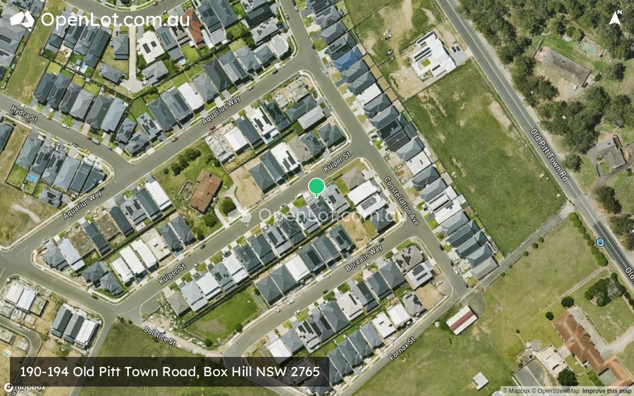 Satellite image for 190-194 Old Pitt Town Road, Box Hill NSW 2765