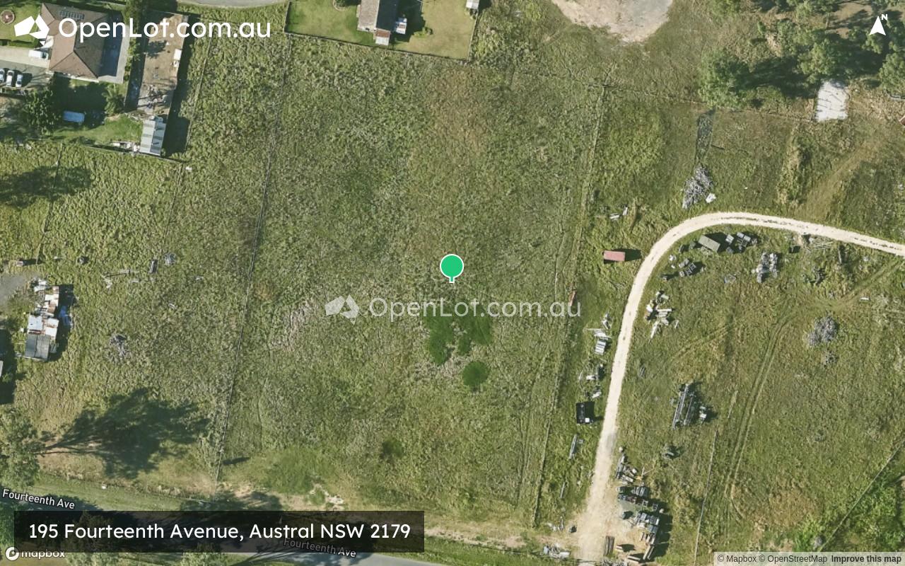 Satellite image for 195 Fourteenth Avenue, Austral NSW 2179
