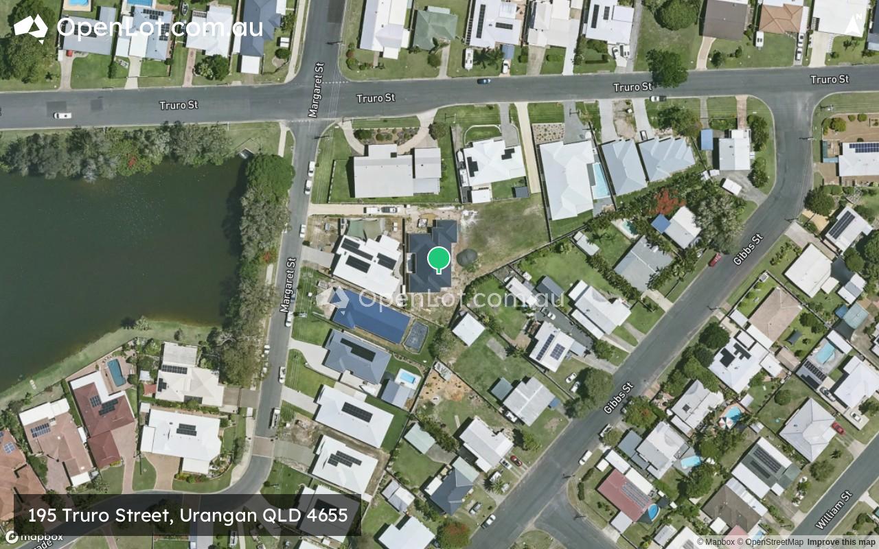 Satellite image for 195 Truro Street, Urangan QLD 4655