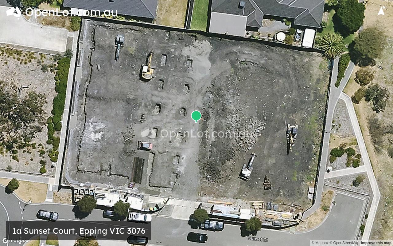 Satellite image for 1a Sunset Court, Epping VIC 3076