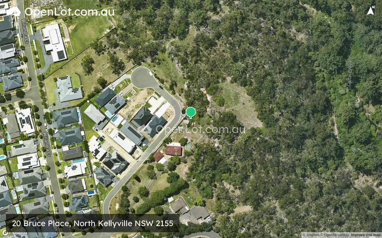 Satellite image for 20 Bruce Place, North Kellyville NSW 2155