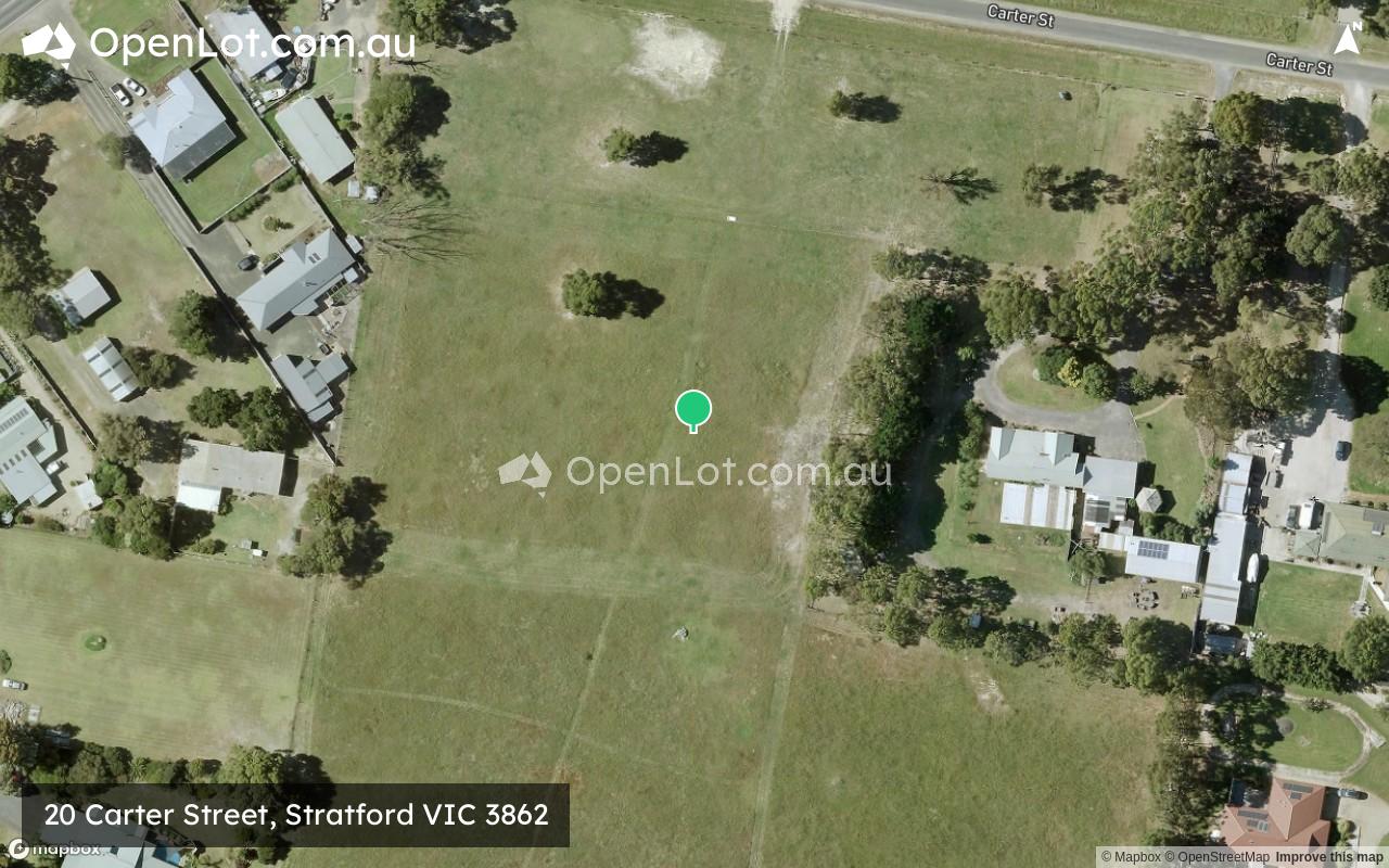 Satellite image for 20 Carter Street, Stratford VIC 3862