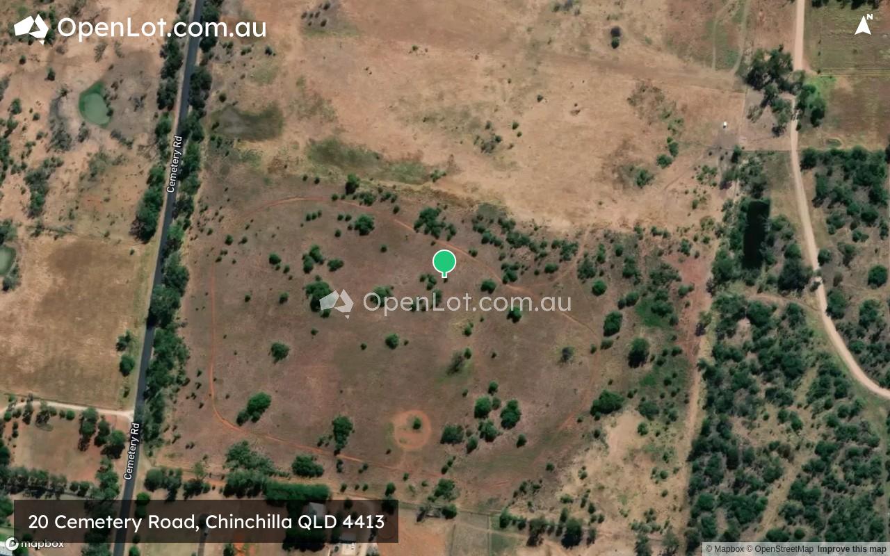 Satellite image for 20 Cemetery Road, Chinchilla QLD 4413
