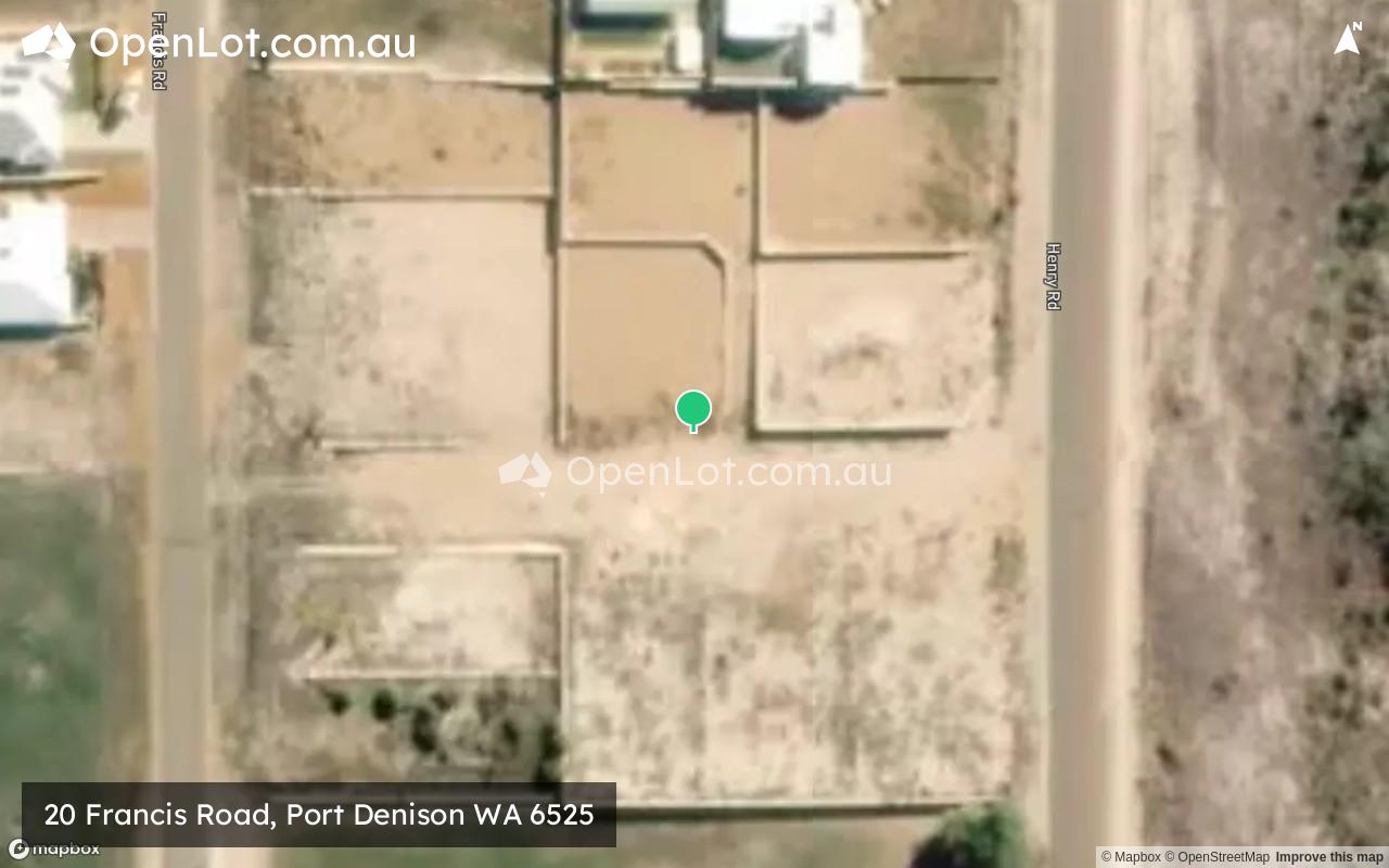 Satellite image for 20 Francis Road, Port Denison WA 6525