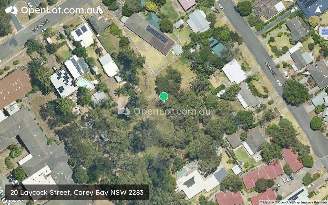 Satellite image for 20 Laycock Street, Carey Bay NSW 2283