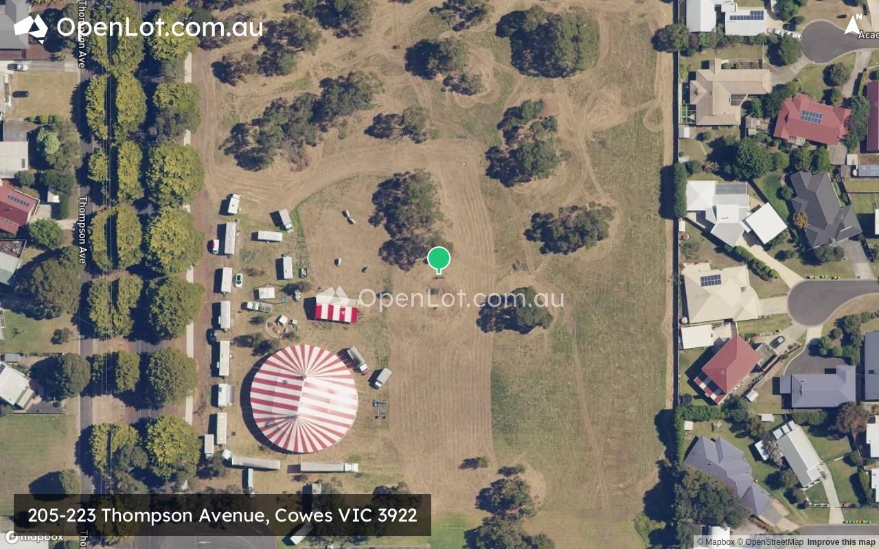 Satellite image for 205-223 Thompson Avenue, Cowes VIC 3922
