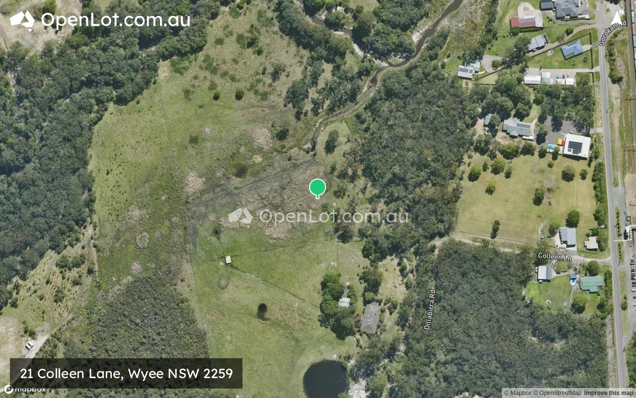 Satellite image for 21 Colleen Lane, Wyee NSW 2259