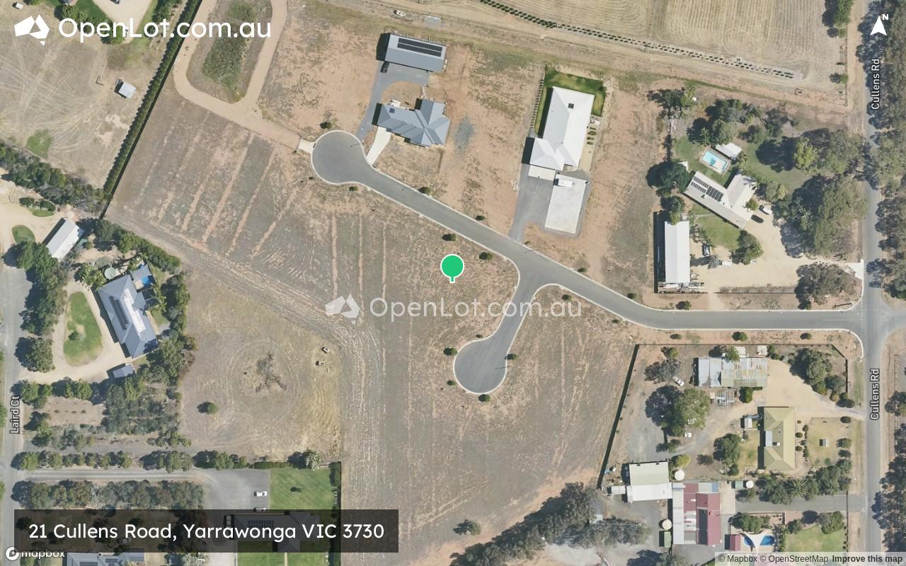 Satellite image for 21 Cullens Road, Yarrawonga VIC 3730