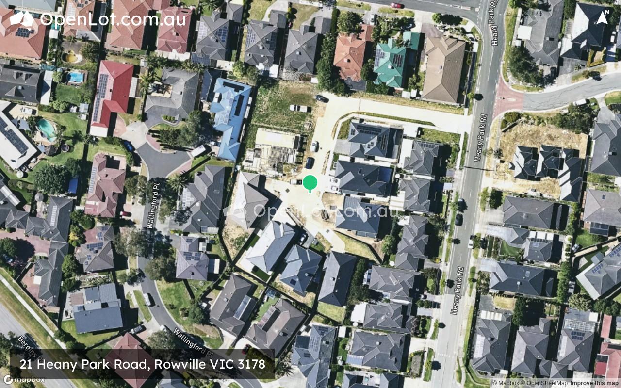 Satellite image for 21 Heany Park Road, Rowville VIC 3178