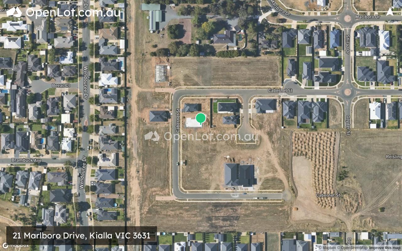 Satellite image for 21 Marlboro Drive, Kialla VIC 3631