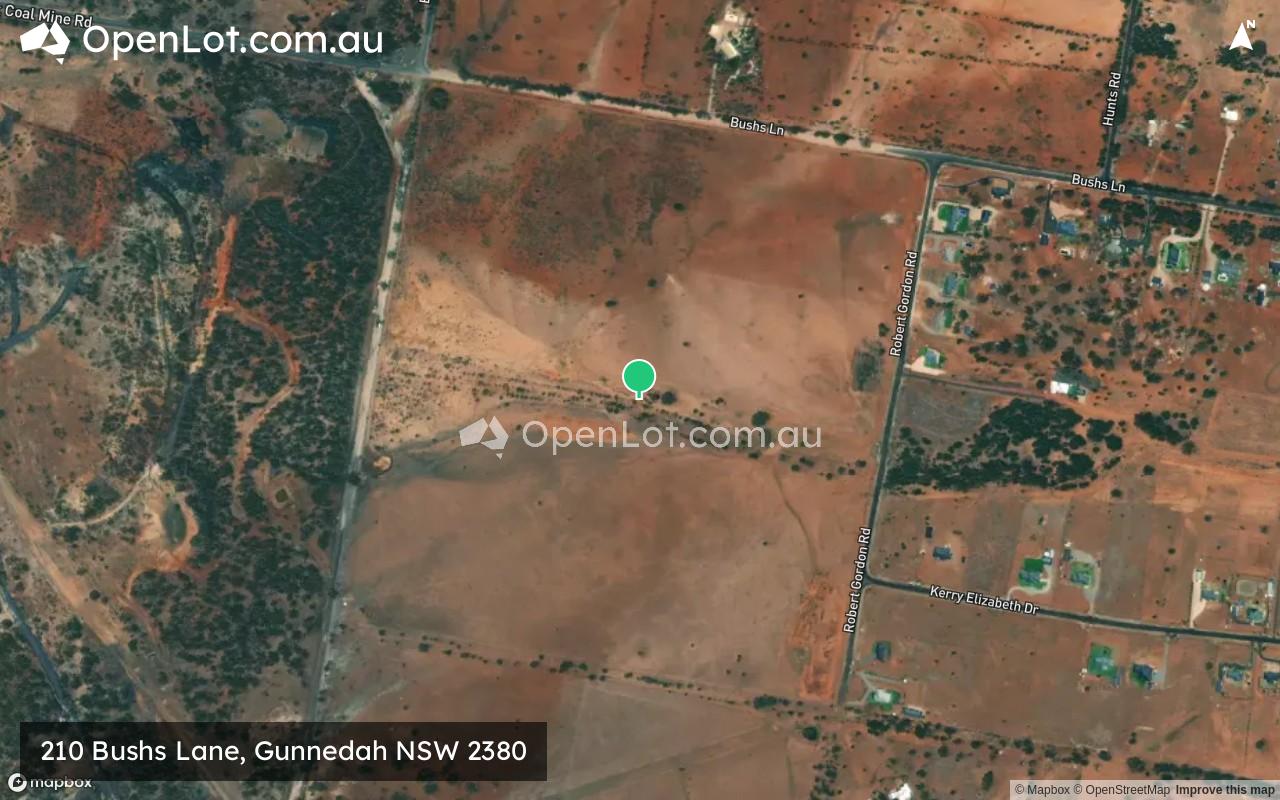 Satellite image for 210 Bushs Lane, Gunnedah NSW 2380