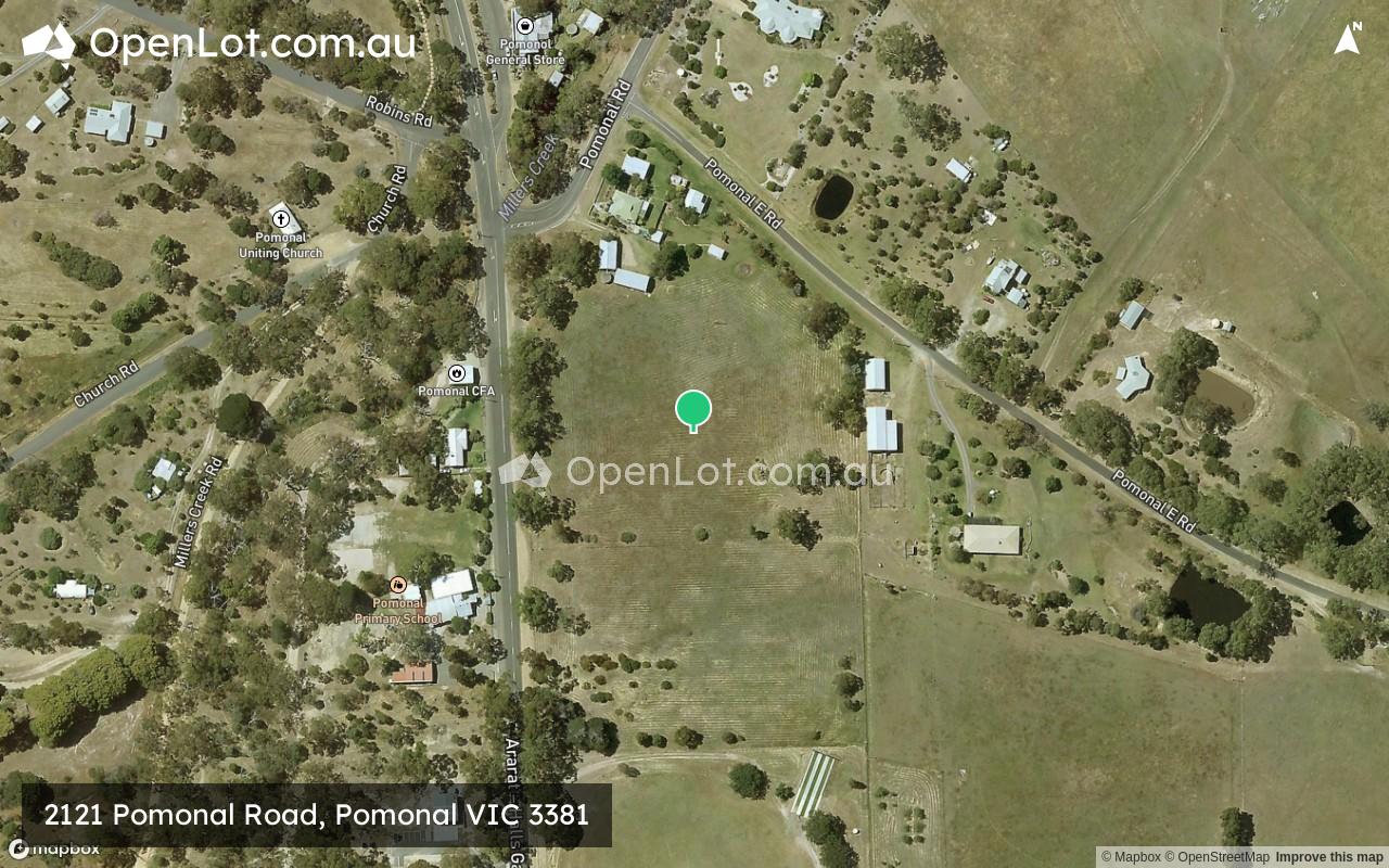 Satellite image for 2121 Pomonal Road, Pomonal VIC 3381