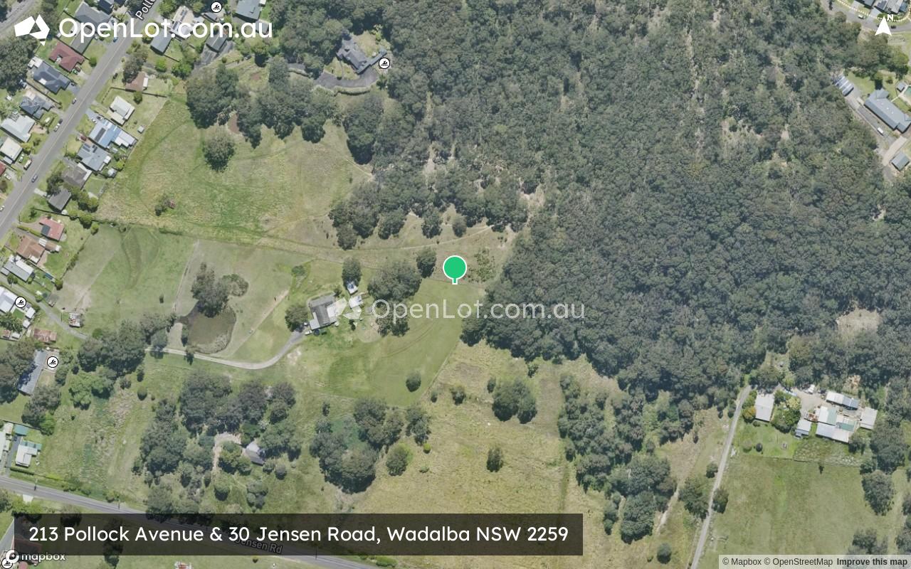 Satellite image for 213 Pollock Avenue & 30 Jensen Road, Wadalba NSW 2259