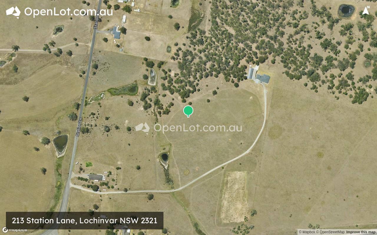 Satellite image for 213 Station Lane, Lochinvar NSW 2321