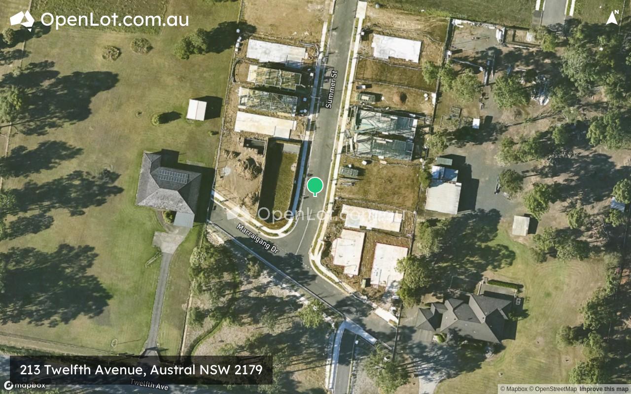 Satellite image for 213 Twelfth Avenue, Austral NSW 2179