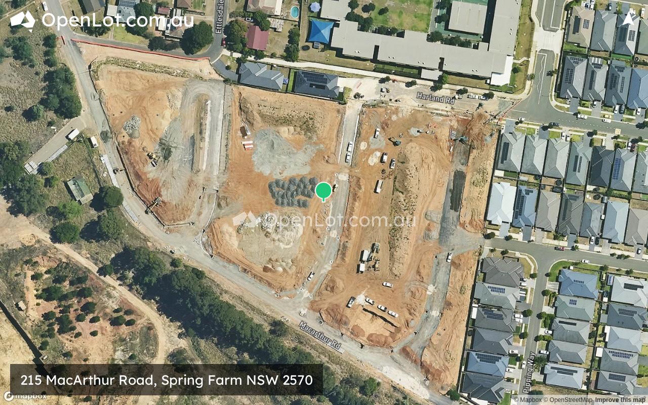 Satellite image for 215 MacArthur Road, Spring Farm NSW 2570