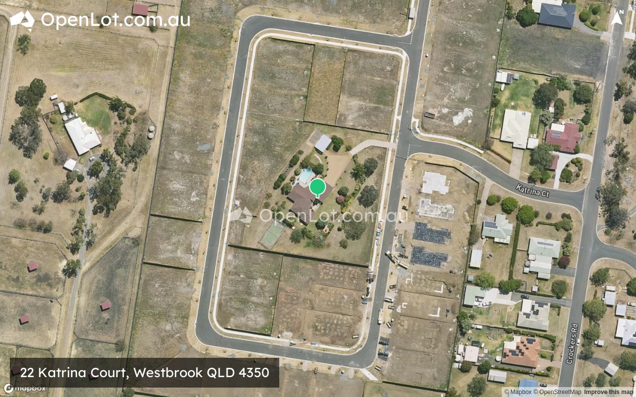 Satellite image for 22 Katrina Court, Westbrook QLD 4350