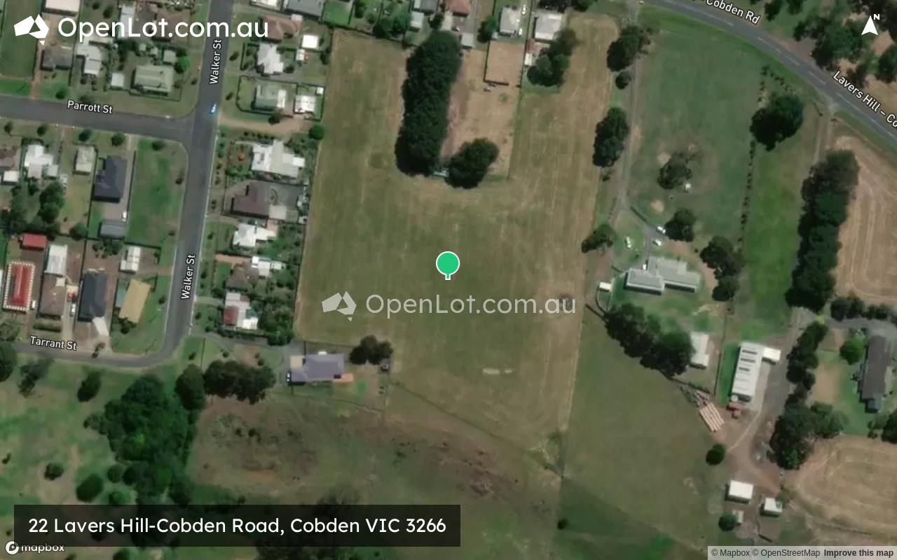 Satellite image for 22 Lavers Hill-Cobden Road, Cobden VIC 3266
