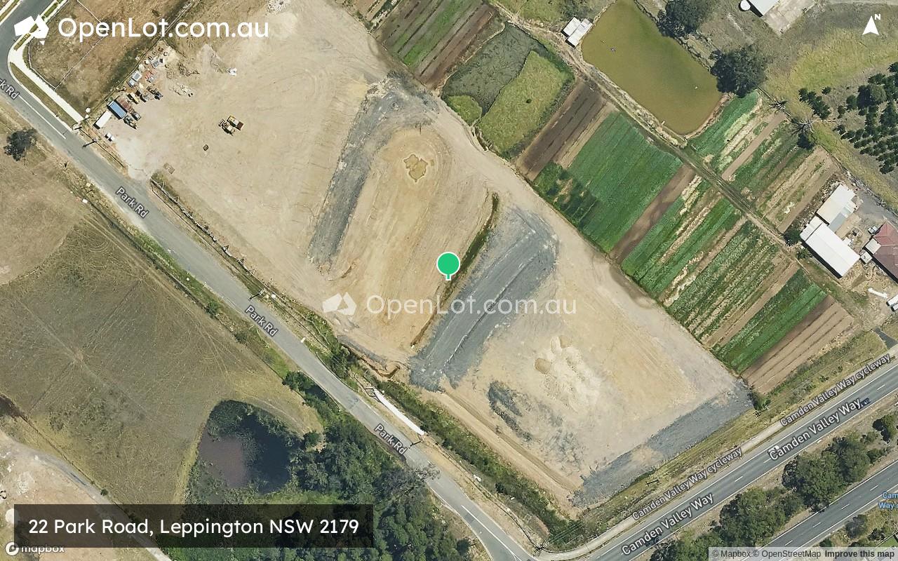 Satellite image for 22 Park Road, Leppington NSW 2179