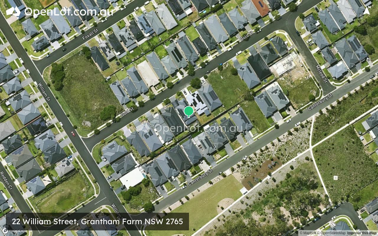 Satellite image for 22 William Street, Grantham Farm NSW 2765
