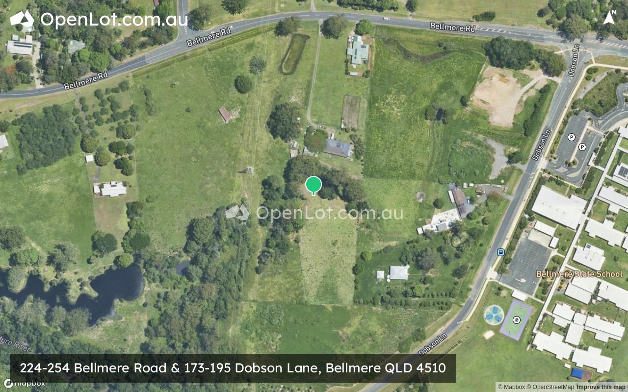 Satellite image for 224-254 Bellmere Road & 173-195 Dobson Lane, Bellmere QLD 4510