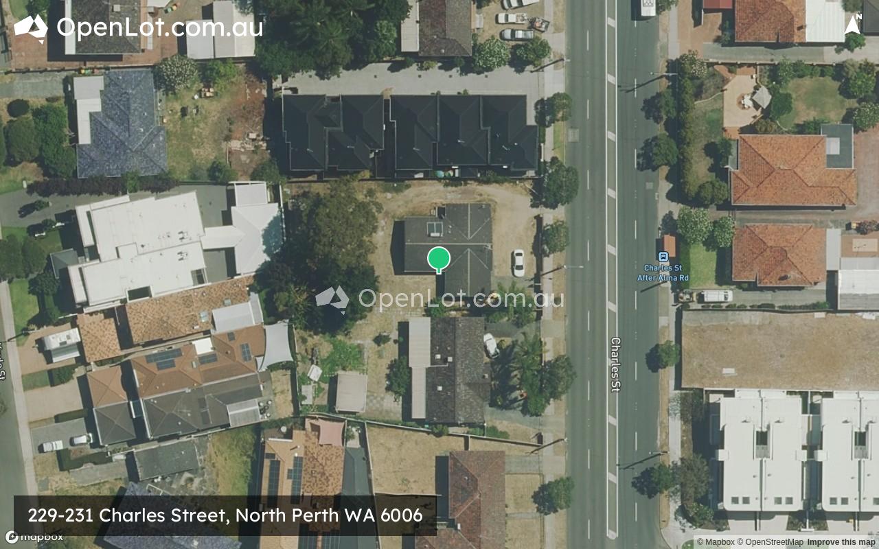 Satellite image for 229-231 Charles Street, North Perth WA 6006