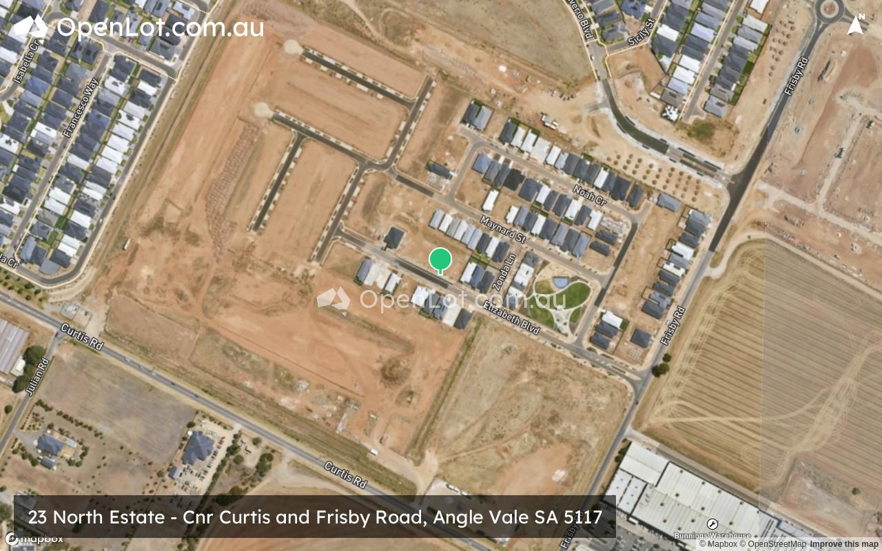 Satellite image for 23 North Estate - Cnr Curtis and Frisby Road, Angle Vale SA 5117