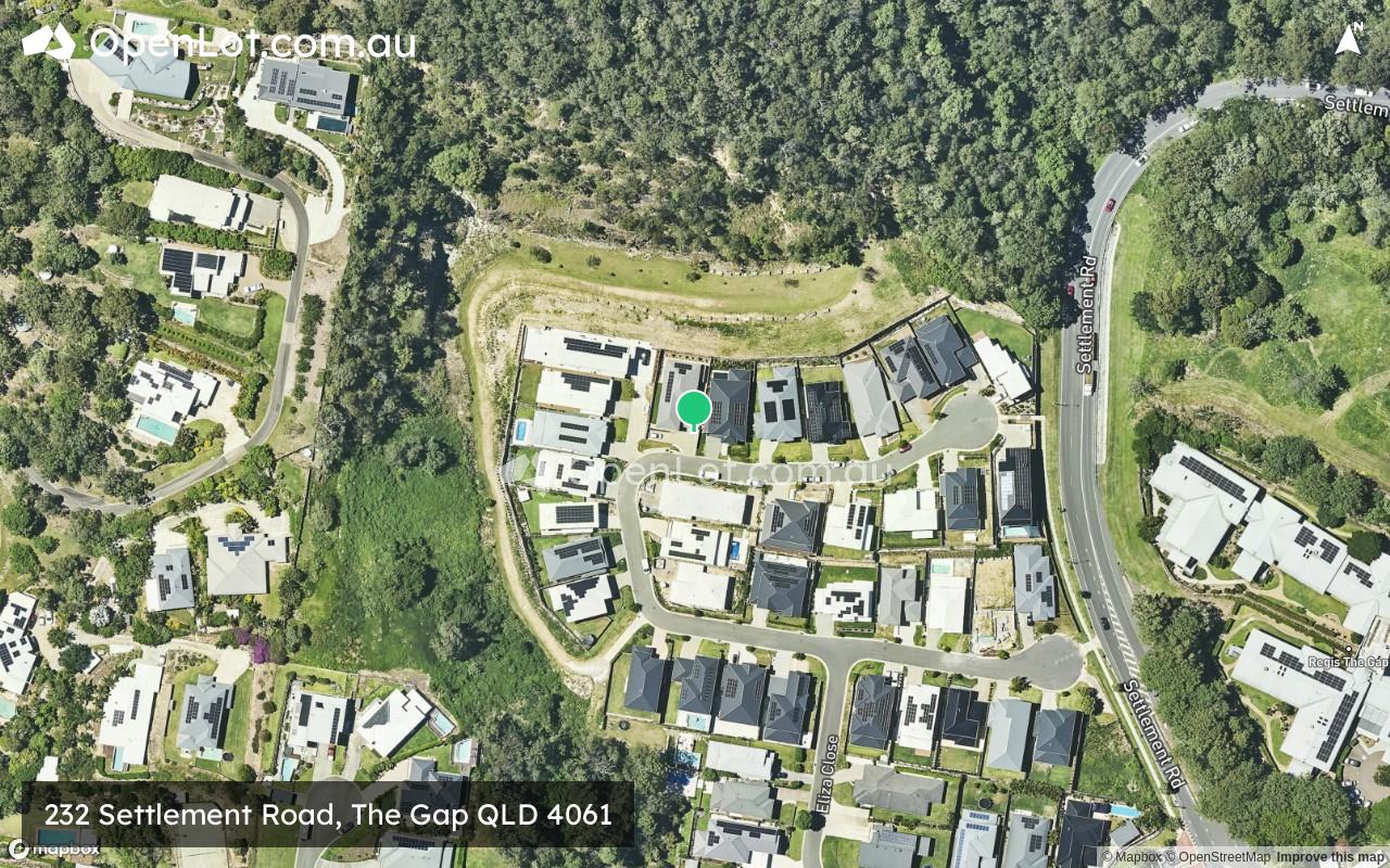 Satellite image for 232 Settlement Road, The Gap QLD 4061