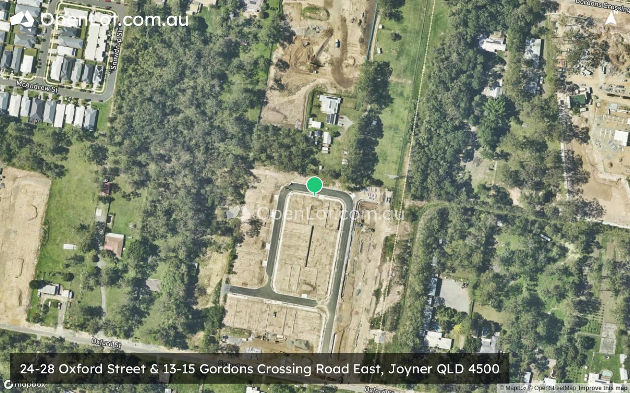 Satellite image for 24-28 Oxford Street & 13-15 Gordons Crossing Road East, Joyner QLD 4500