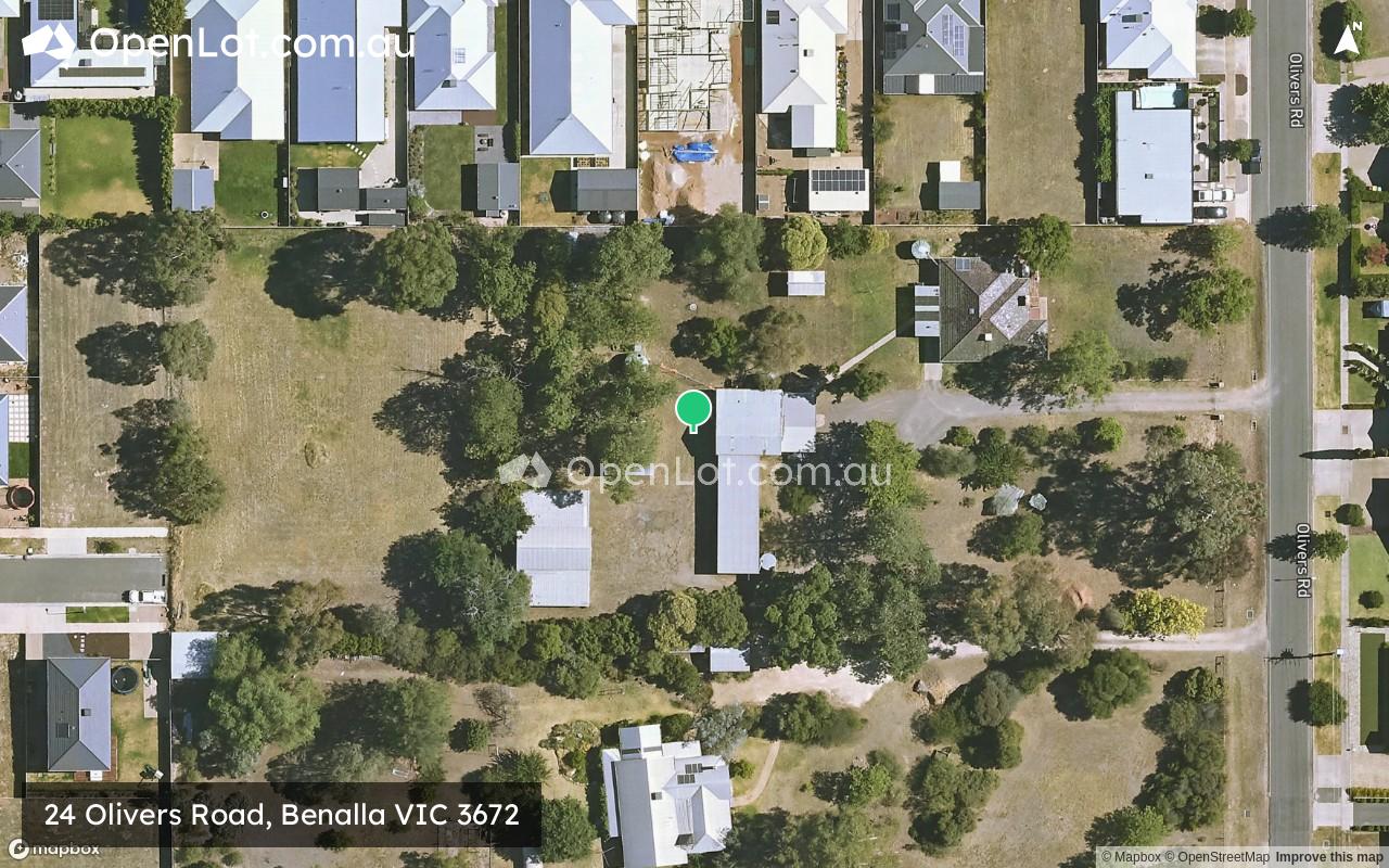Satellite image for 24 Olivers Road, Benalla VIC 3672