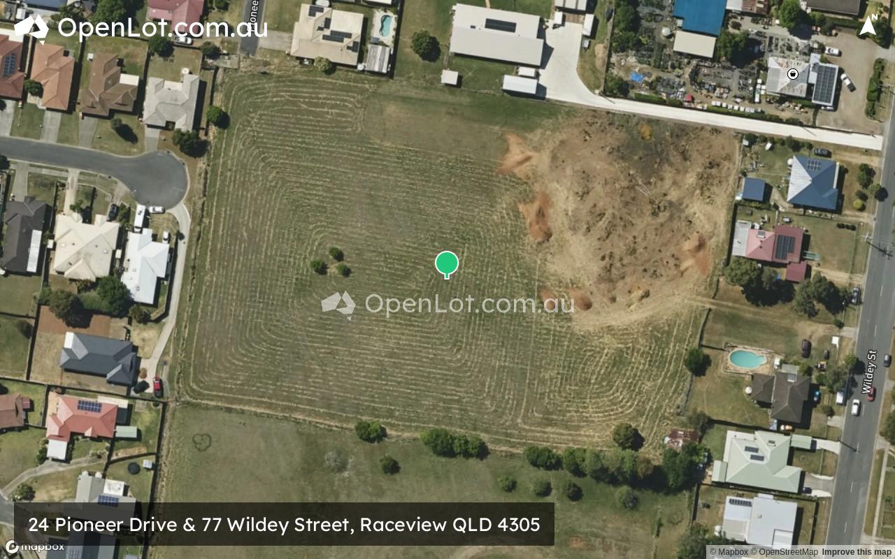 Satellite image for 24 Pioneer Drive & 77 Wildey Street, Raceview QLD 4305