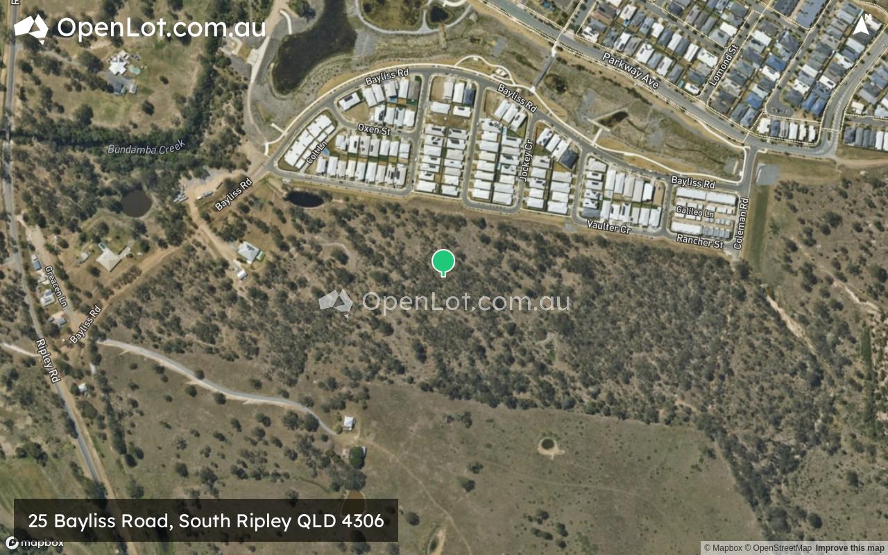 Satellite image for 25 Bayliss Road, South Ripley QLD 4306