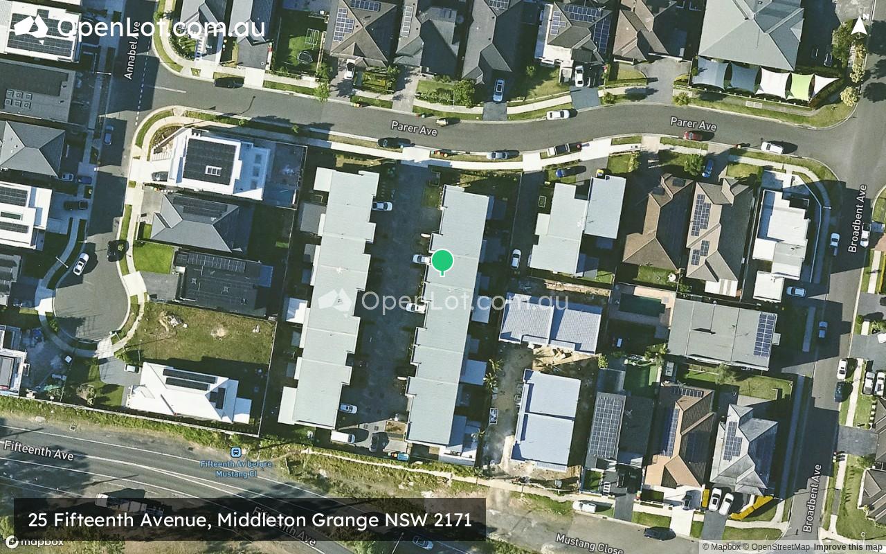 Satellite image for 25 Fifteenth Avenue, Middleton Grange NSW 2171