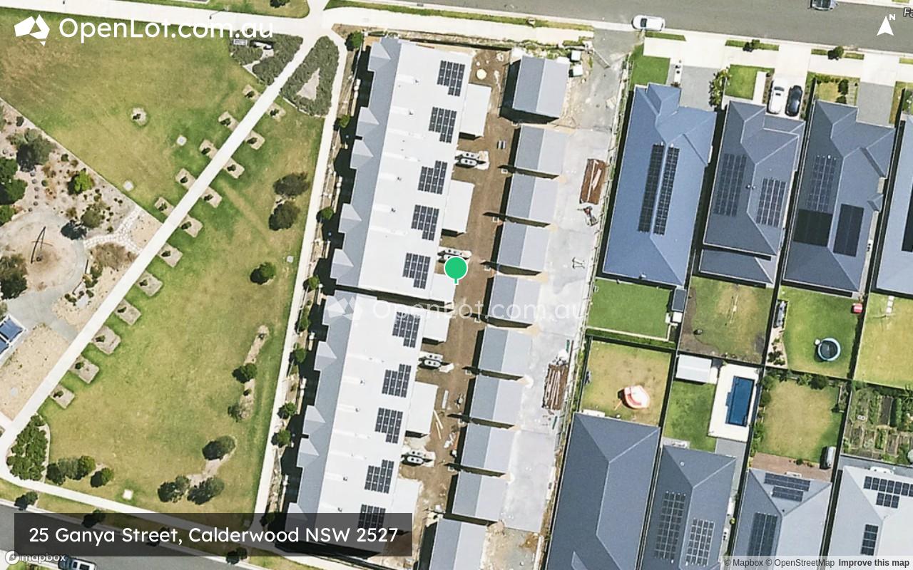 Satellite image for 25 Ganya Street, Calderwood NSW 2527