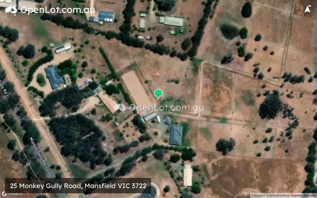 Satellite image for 25 Monkey Gully Road, Mansfield VIC 3722