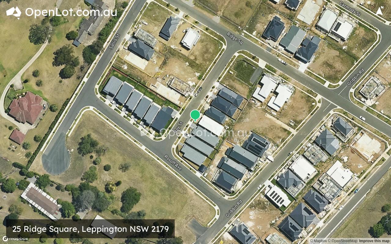 Satellite image for 25 Ridge Square, Leppington NSW 2179
