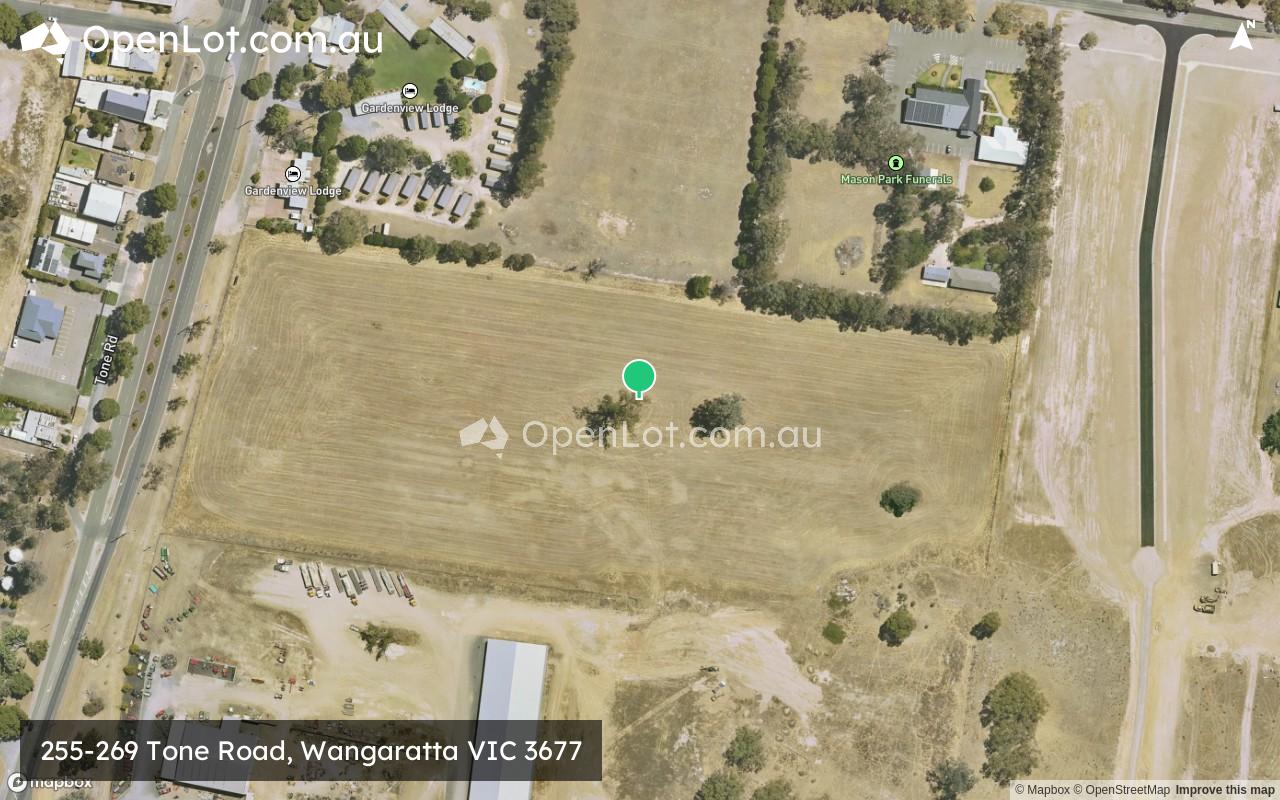 Satellite image for 255-269 Tone Road, Wangaratta VIC 3677
